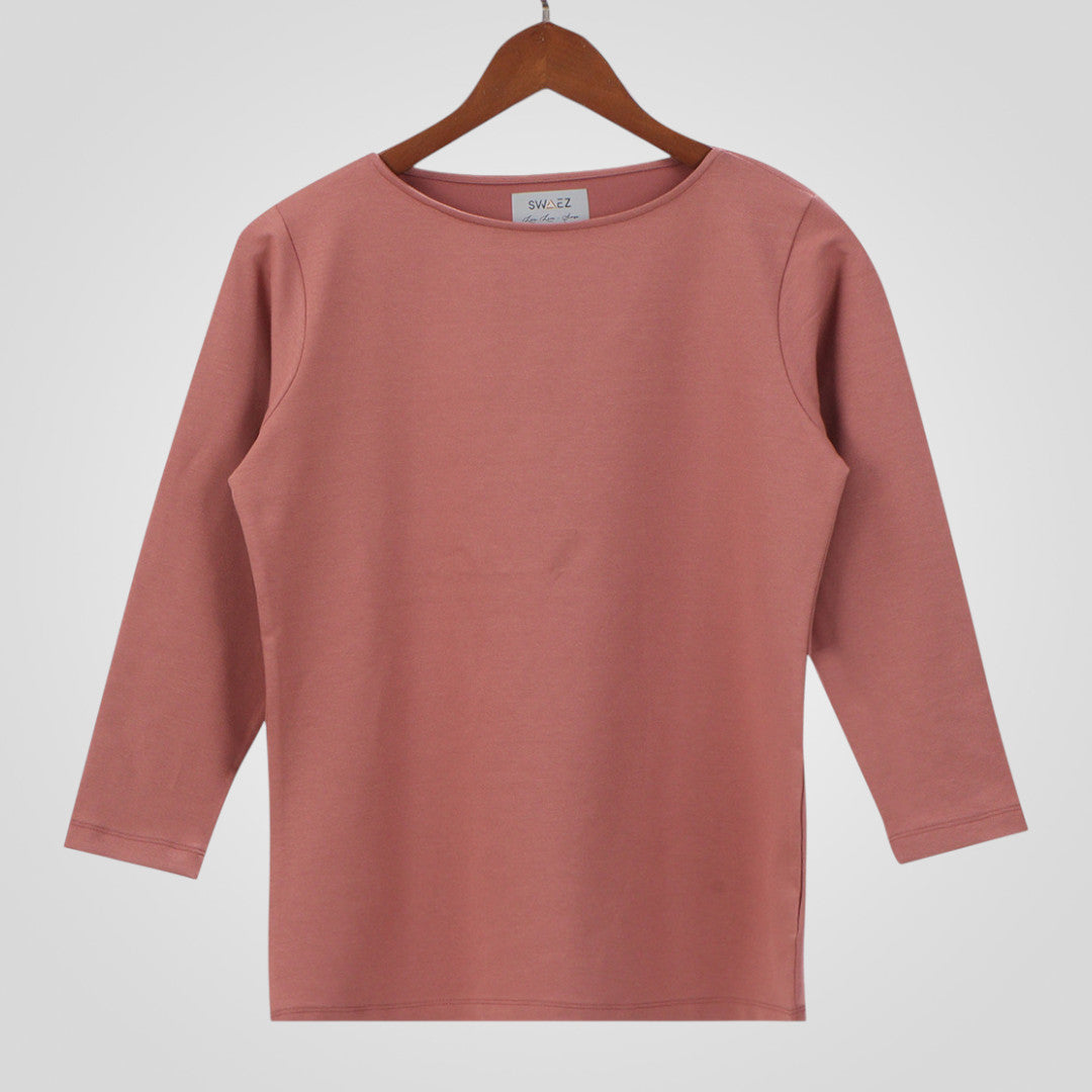 Boat Neck Quarter Sleeves