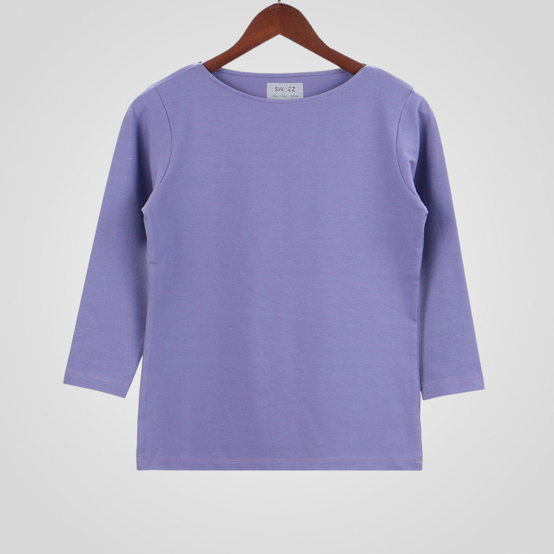 Boat Neck Quarter Sleeves