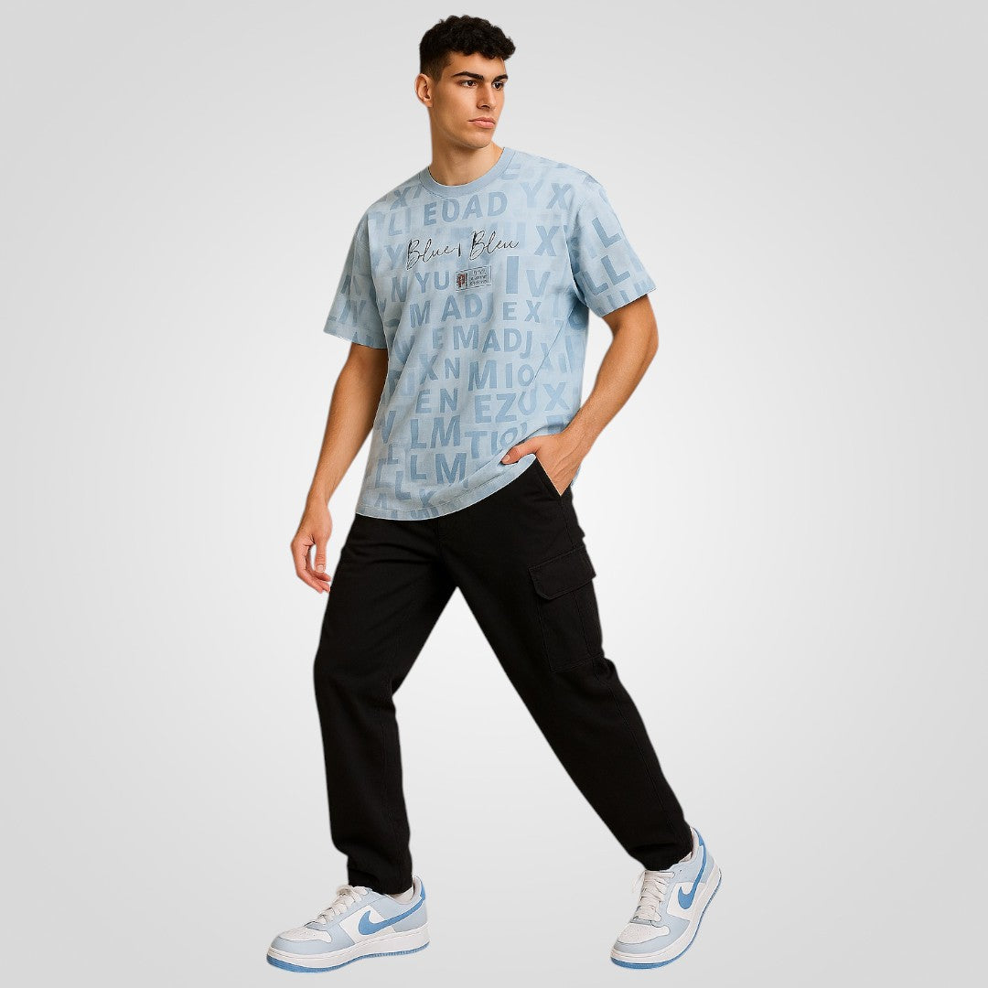 Blue And Beige Tee