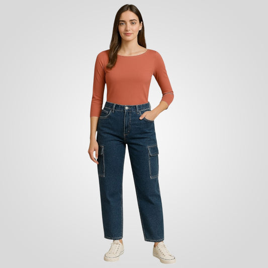 Boat Neck Quarter Sleeves
