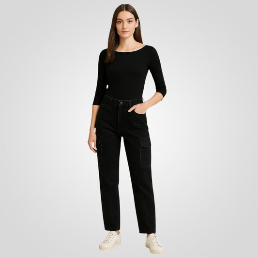 Boat Neck Quarter Sleeves